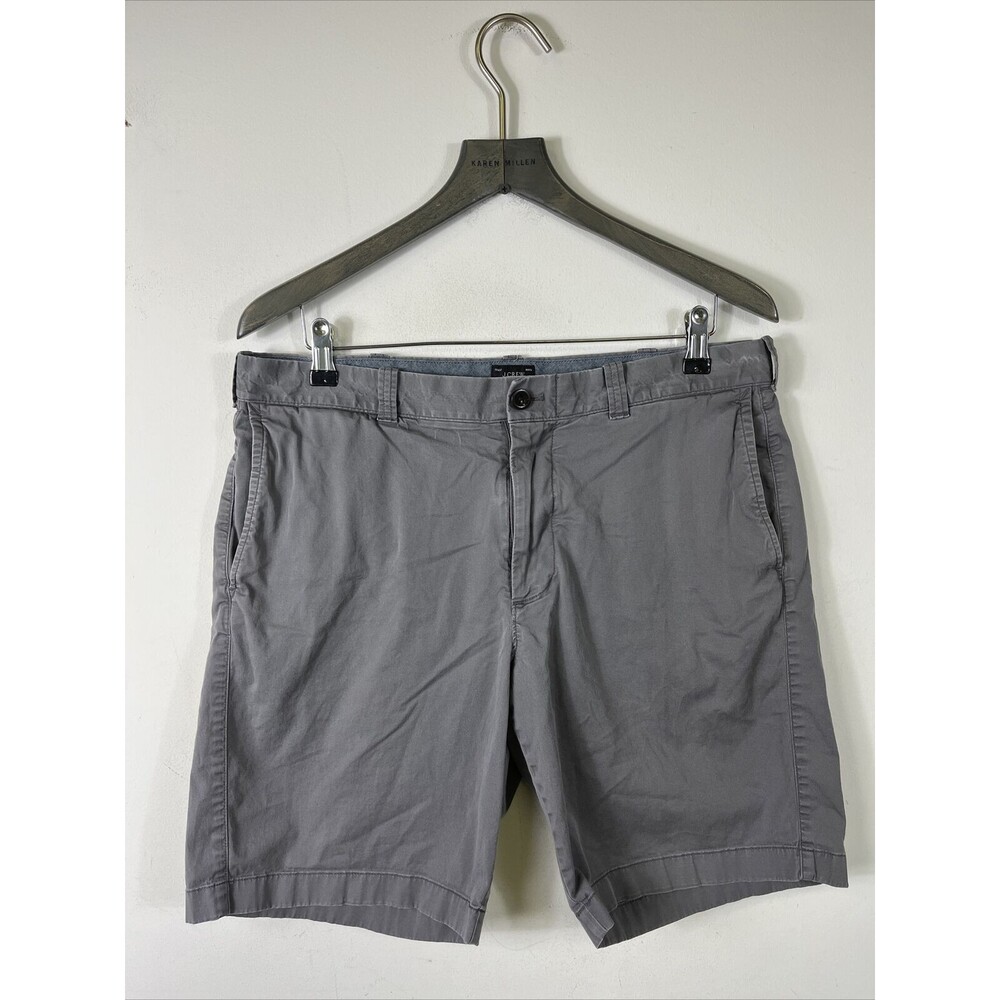 J.Crew Men’s Shorts Size 34 Gray Stretch Chino 9” Inseam